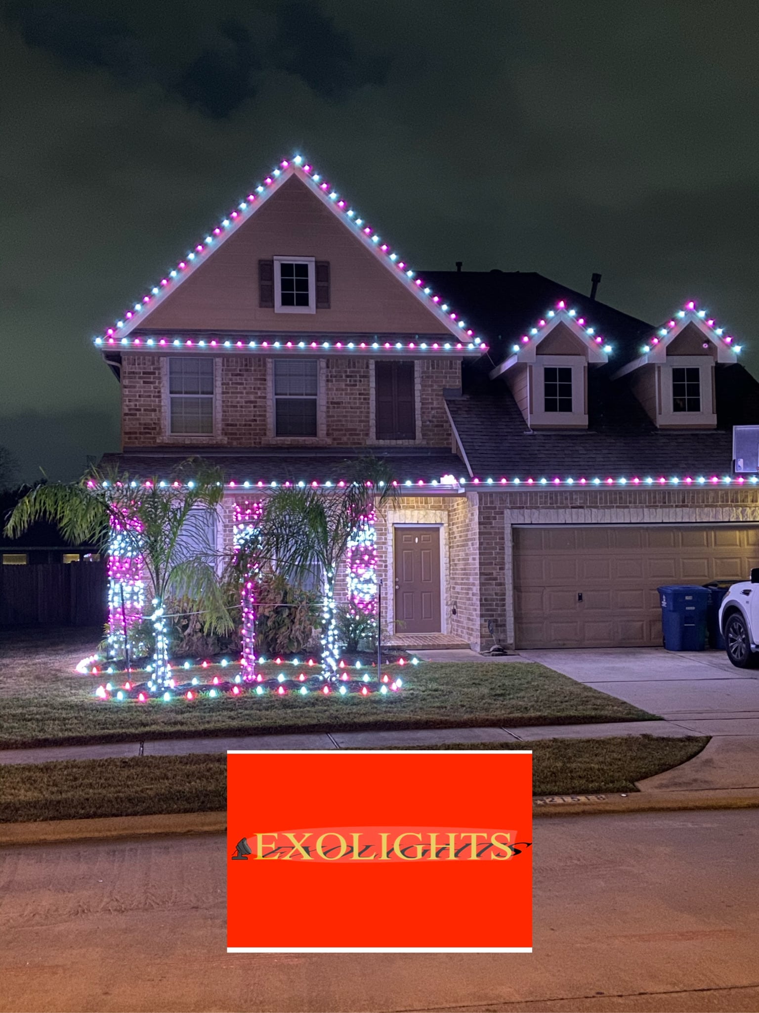 Holiday light installation in Spring Texas