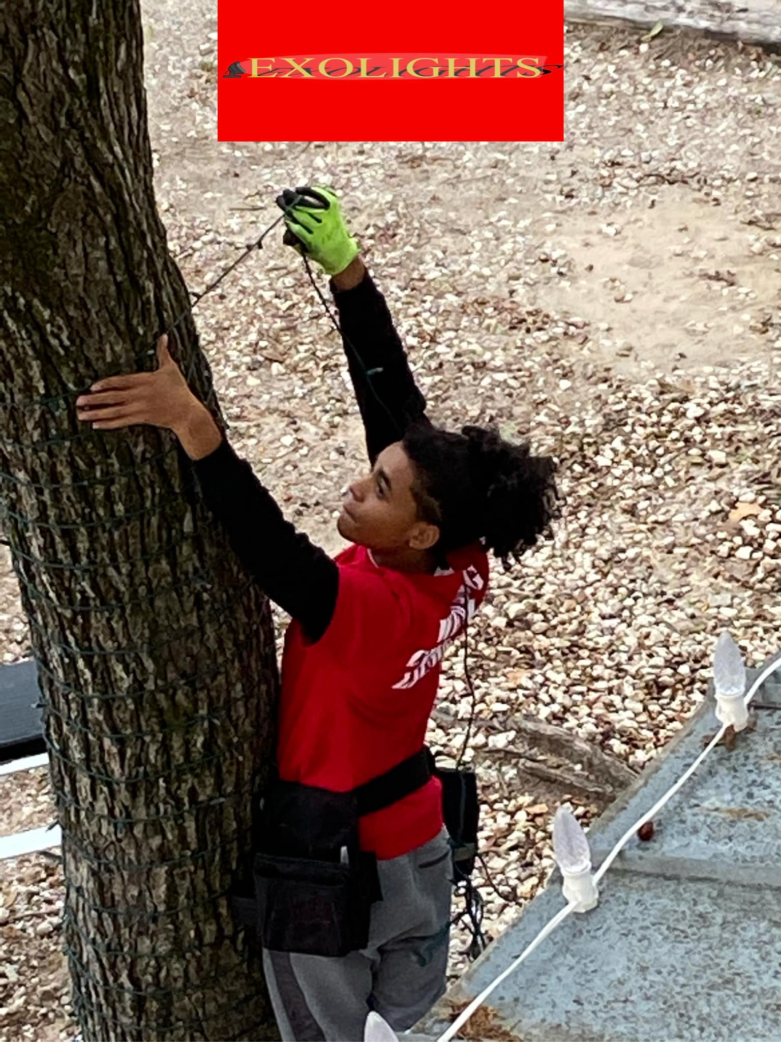 Holiday light installation in Spring Texas