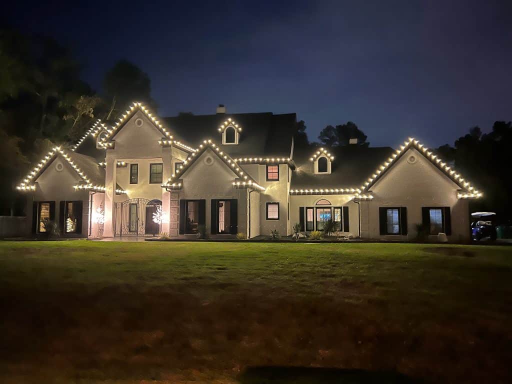 Holiday light installation in Spring Texas